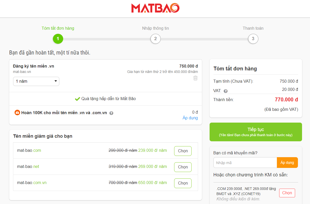 Giỏ hàng Mắt Bão